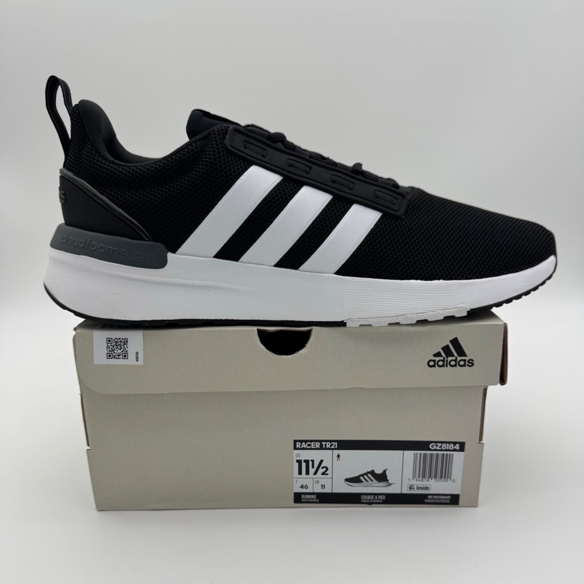 adidas gazelle silver green womens adidas Racer TR21 Cloudfoam Kids' Shoes, Girl's, Size: 5, Light Grey main image 0