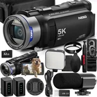 Video Camera Camcorder 5K 48MP 16X Anti-shake With 270° IPS Flip Screen Vlogging