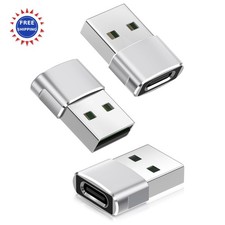 USB C Adapter 3 Pack Type Female A Male for iPhone 15 iPad Basesailor Charger