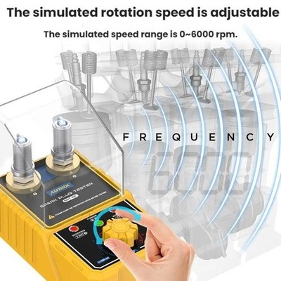 AUTOOL Automotive Dual-Hole Spark Plug Tester Ignition System Diagnostic Tool, U