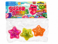 ORB CURIOSITIES SUGAR SWAPS TRIPLETS STARS SQUISHY SQUEEZE TOYS NEW