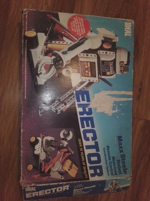 IDEAL ORIGINAL ERECTOR SET 32209 MAXX STEELE ROBOT MOTORIZED RC IN BOX W/ MANUAL