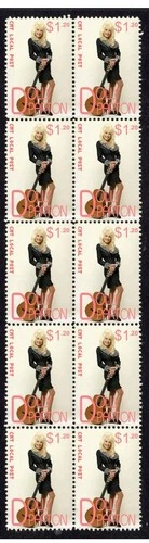 Dolly Parton Strip Of 10 Mint Country Music Stamps 1