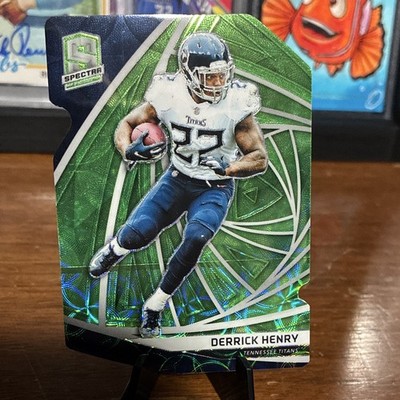 Panini 2019 Spectra Derrick Henry Titans Neon Green Prizm Die-Cut #11 /30