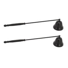 2pcs Black Long Handle Candle Snuffer For Scented Candles
