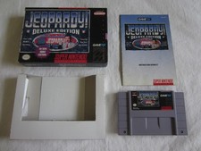 Jeopardy! Deluxe Edition (SNES) Super Nintendo CIB Complete 1st Print 1994 RARE