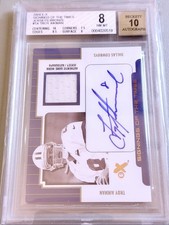 2004 E-X Troy Aikman Auto Jersey /50 BGS 8 Auto 10 Signings of the Times Cowboys