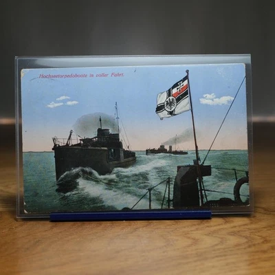 SMS Torpedoboot Kaiserliche Marine Nordsee 1914 Feldpost Wilhelmshaven Litho AK - Bild 1 von 4