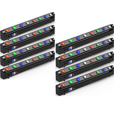 8 Lens RGBW Rotating Beam Bar Moving Head DMX512 DJ Party Light Hook