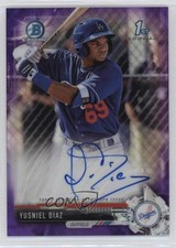2017 Bowman Chrome Prospect Purple Refractor /250 Yusniel Diaz #CPA-YD Auto yo7