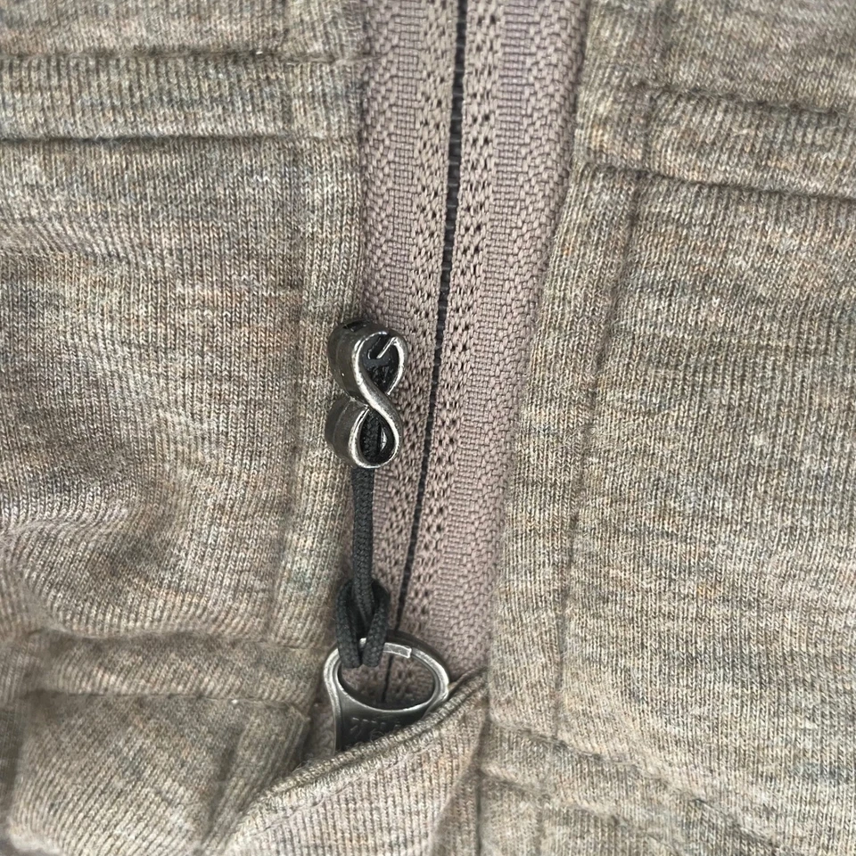 BE BY BLANC NOIR Women's XL Brown Hooded Vest Jacket Polyester Blend Soft Puffer - Image 4 of 4