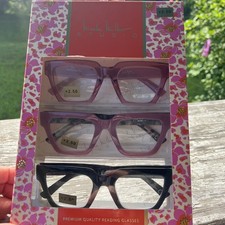 NICOLE MILLER 3-PACK PREMIUM READING GLASSES READERS 2.50 NEW AUTHENTIC