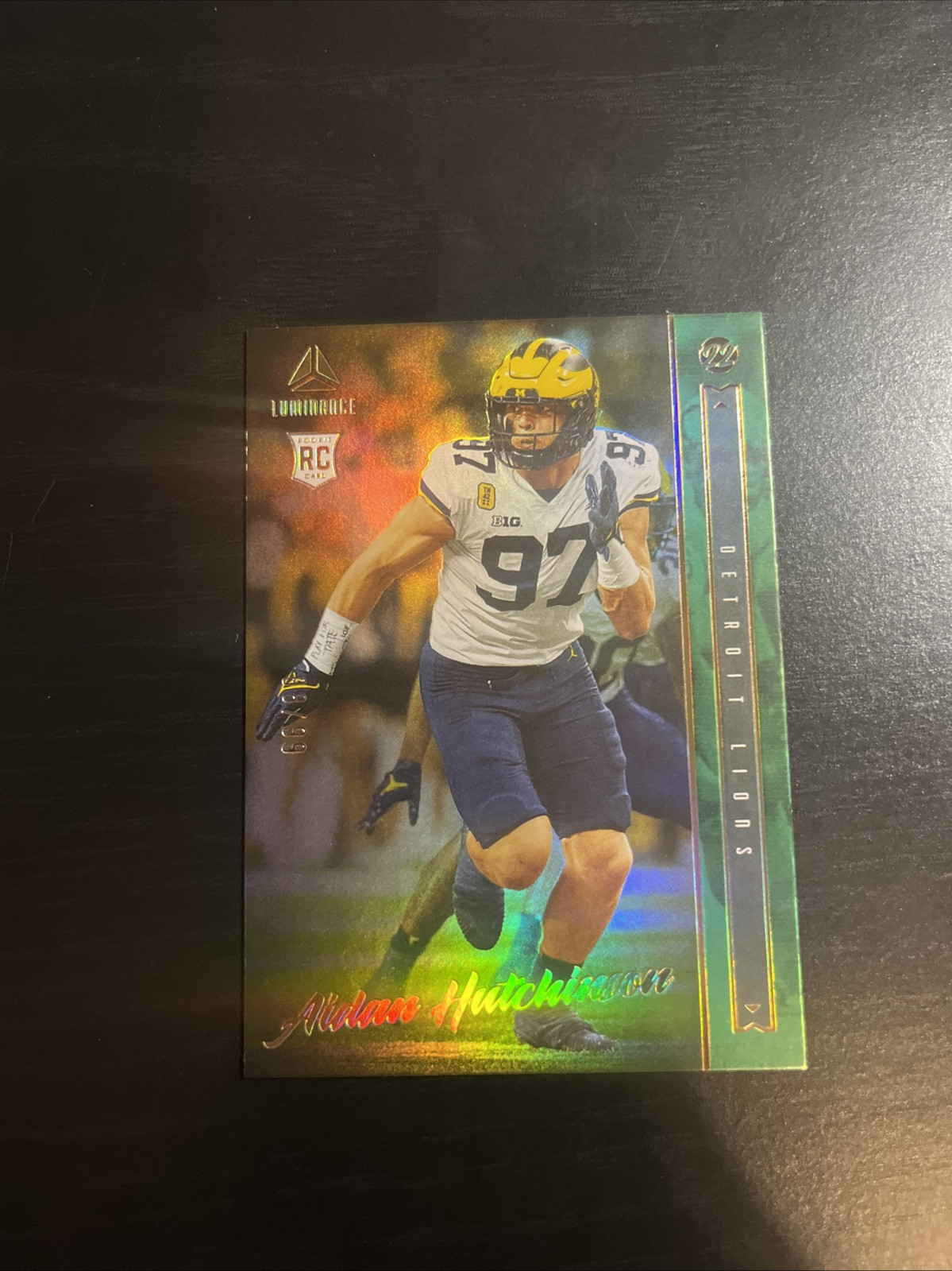 2022 Panini Luminance - Rookie Green #134 Aidan Hutchinson /99 (RC)