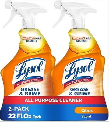 Lysol Pro Kitchen Spray Cleaner and Degreaser, All Purpose Cleaner (2 Pack)
