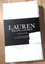 Ralph Lauren Luxury Standard Pillowcases Dunham Sateen 100% Cotton White 300TC
