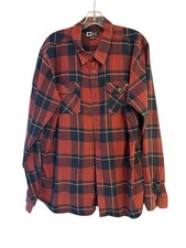 Salty Crew Men s Flannel Button Up Long Sleeve XXL 2XL Red Plaid Shirt Cotton
