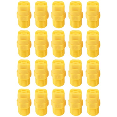 #ad 20Pcs Plastic 1 4 NPT Male Thread Flat Fan Sprayer Tip 80 Degrees Nozzles Fo $18.98