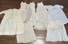 Antique Baby Dress Lot Victorian Doll Or Child Dress Lot Lace embroidered 0-2T