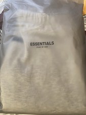 Essentials Fear of God Men's Gray Fleece Sweat Shorts Logo Drawstring Size M