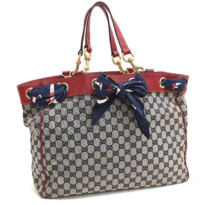 Sac fourre tout GUCCI Positano avec écharpe beige doré
