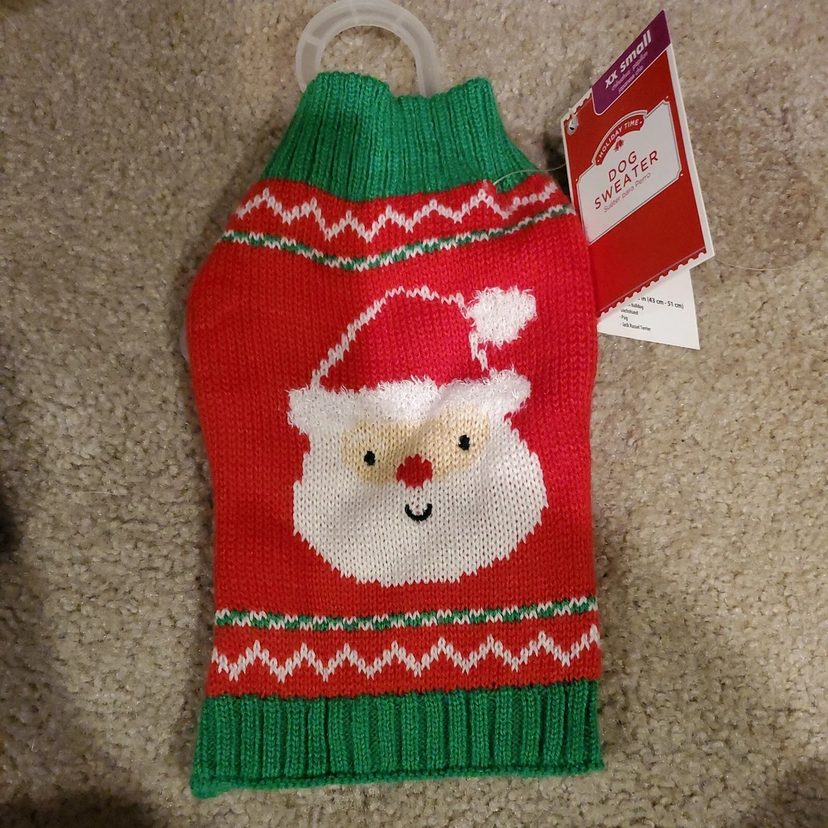 Christmas Costume Pet Santa Dog Costume Christmas Dog Coat Dog Winter Coat Soft Warm Easy to Put On and Take Off Pet Party Dog Costume for Christmas (L