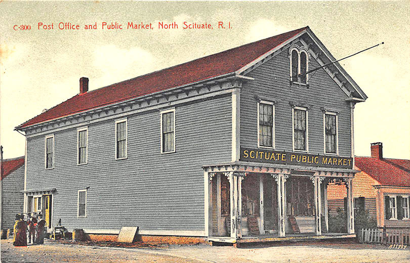 North Scituate RI Post Office Public Market Store Postcard eBay