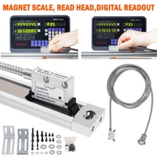 Magnet Scale 4"-40" Read Head Sensor 5um DRO Digital Readout,US STOCK
