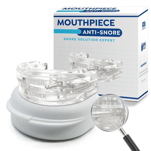 Anti Snore Mouthpiece Sleep Well Mouth Guard Stop Snoring Adjustable Bruxisms - Picture 1 of 13