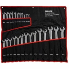 SUNEX 9917MPRA FULLY POLISHED METRIC COMBINATION WRENCH SET NEW