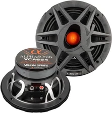 NEW ALPHASONIK 6.5" MIDRANGE SPEAKERS 1400 WATTS 4 OHM VENUM SERIES VCA654 PAIR