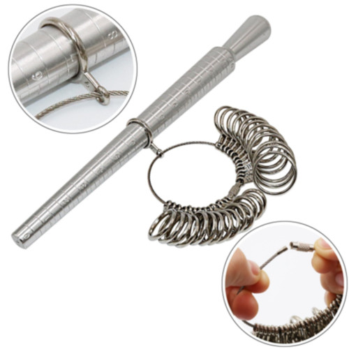 Mandrin De Mesure Pour Bagues En Aluminium - Outil De Bijouterie Pour Tailles De Doigts