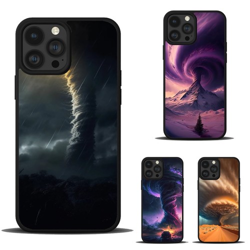 Vaporwave aesthetic tornado For iPhone SE XS XR Max 5 6 7 8 Plus Aesthetic Cover - Picture 1 of 25