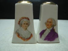 Souvenir,  Mount Vernon, Va. Washington  portrait  Salt & Pepper Shaker Set