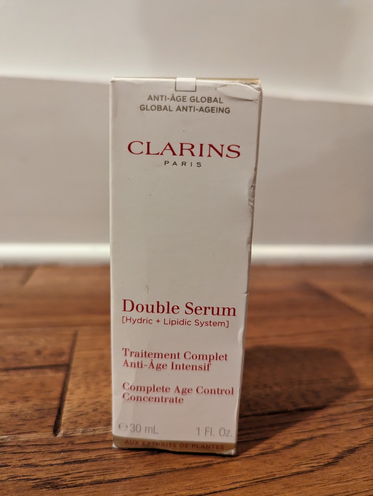 CLARINS Double Serum Complete Age Control Concentrate 30ml, NIB Pump, Unsealed