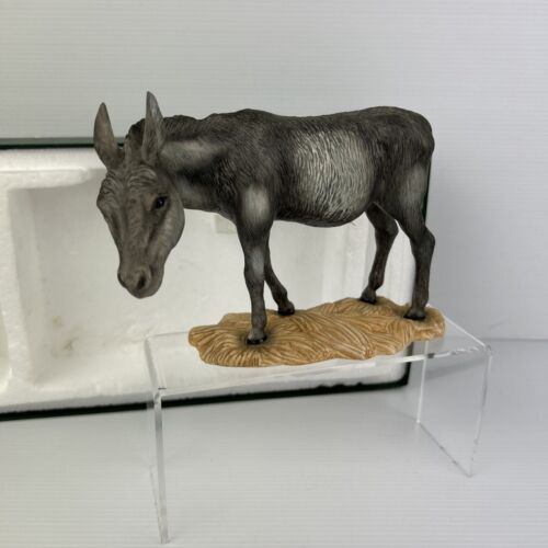 Franklin Mint Nativity Donkey Manger Figure Gianni Benvenuti Boxed 1989 Vintage