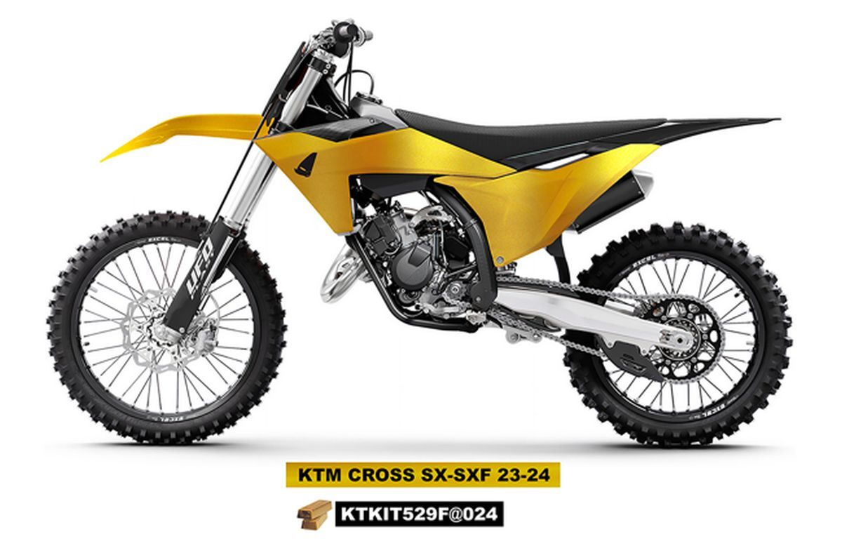 Kit plastique UFO KTM SX 125 2024 avec protection télescope fourche garde-boue carénage complet