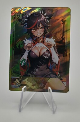 Jean Genshin Impact Sexy ACG Goddess Story Waifu Card Girl Holo Foil Manga Karte