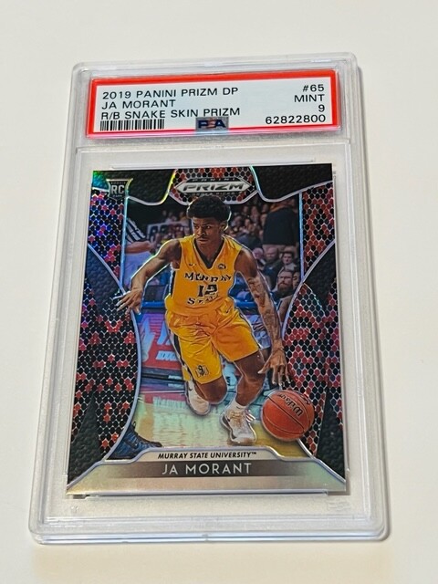 Ja Morant Rookie RC 2019 Prizm SNAKE SKIN PSA 9 Gem #65 snakeskin