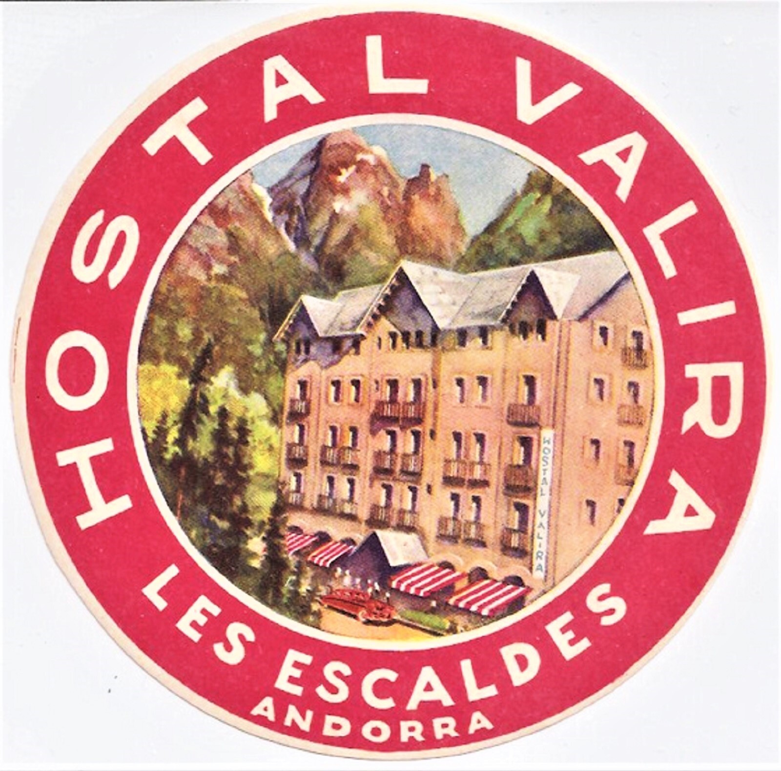 Luggage Tag Andorra Les Escaldes Hostal Valira Hotel SB  -image