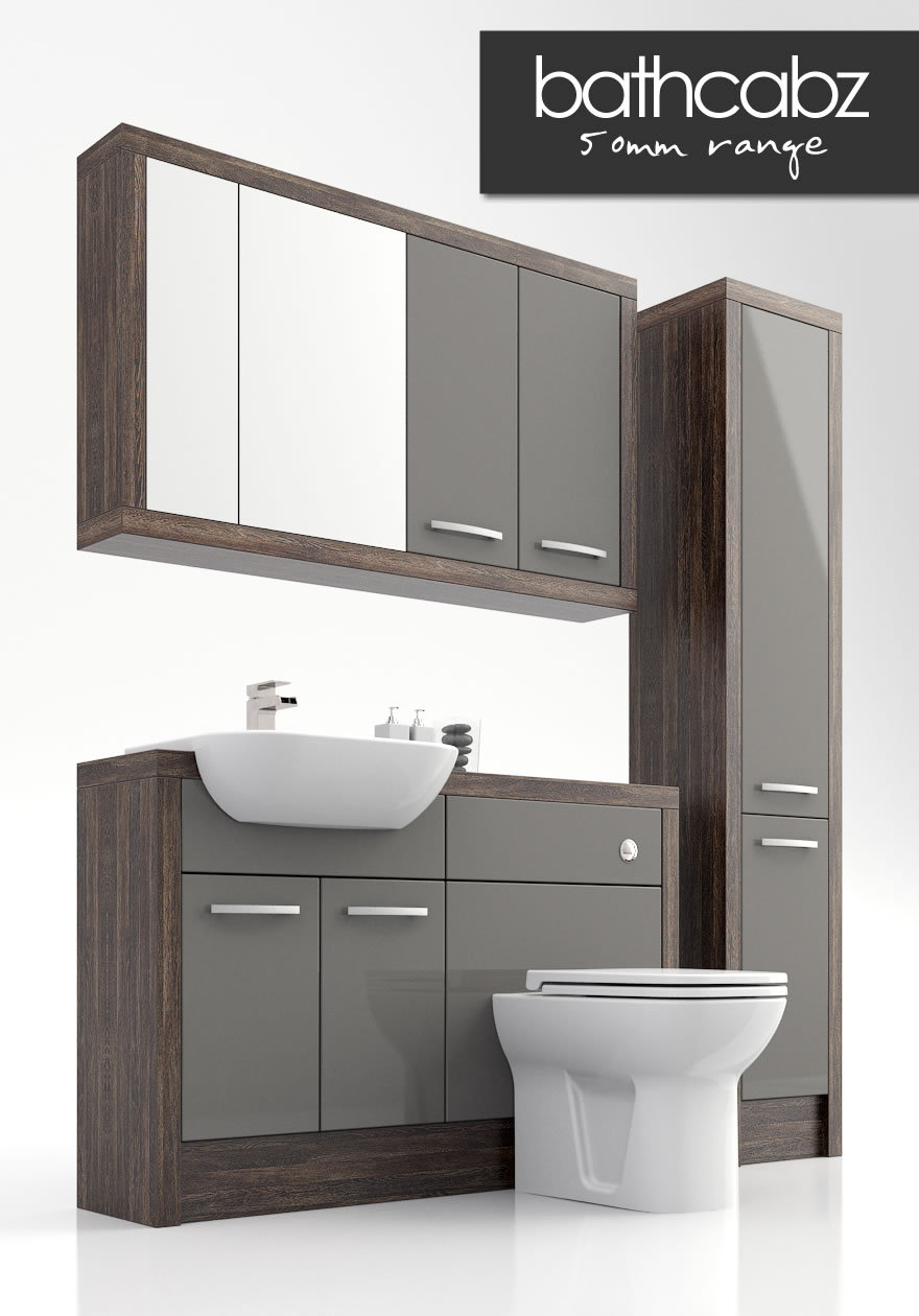 LATTE / MALI WENGE BATHROOM FITTED FURNITURE 1300MM eBay