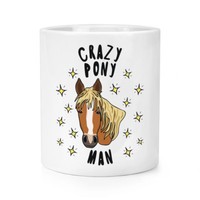 VerrüCkte Pony Mann Stars Makeup Pinsel Bleistift Topf - Lustig Pferd