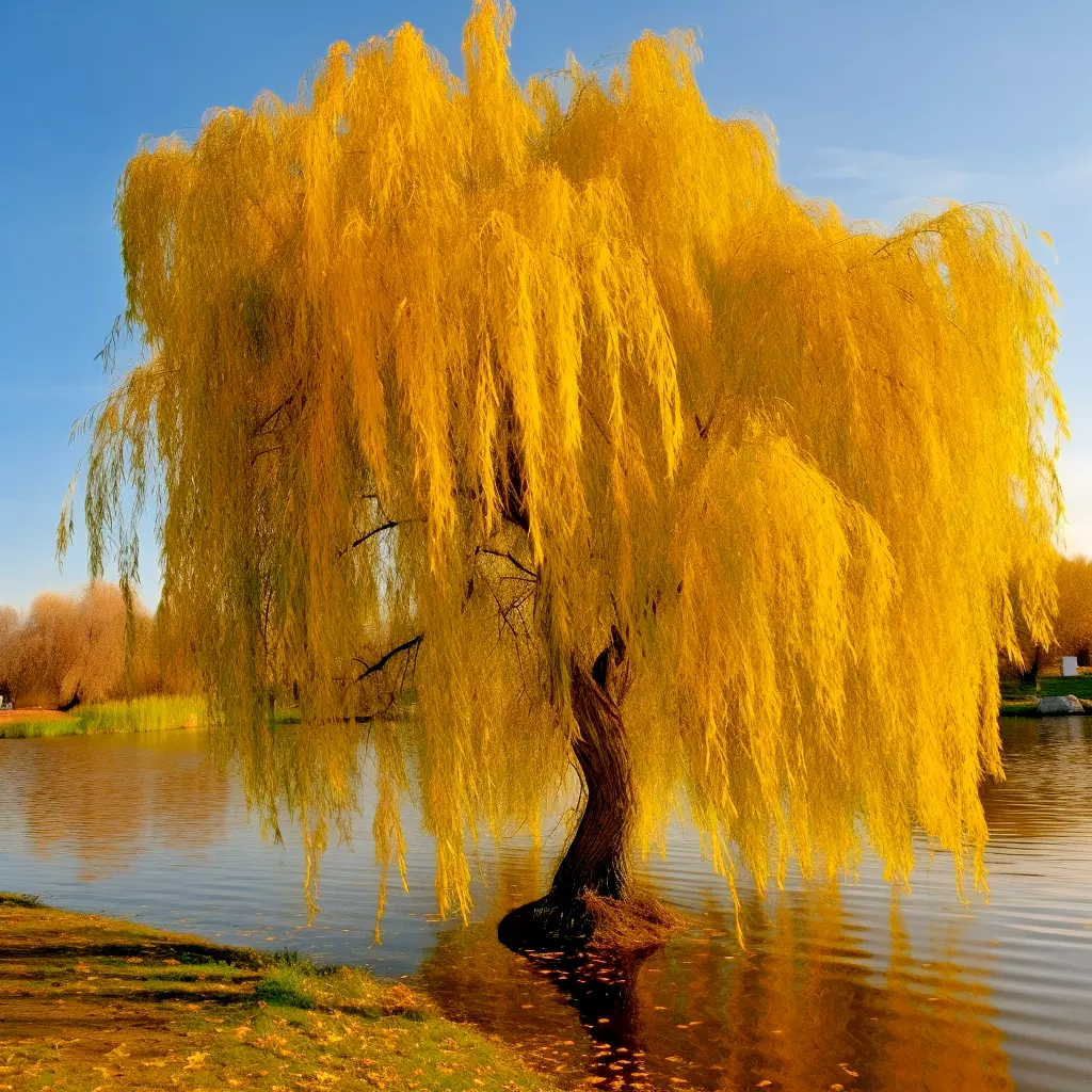 Golden Weeping Willow Tree - 24-36 Tall Live Plant - 2-3 Foot Tall Seedling