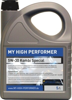 Motoröl 5W-30 VW 504.00 507.00 BMW LL MB 229.51 229.31 Porsche 5w30 MHP 5 Liter