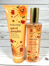 Bodycology Spiced Pumpkin Body Cream Fragrance Mist 8oz Combo Set