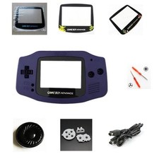NEW GBA Nintendo Game Boy Advance Replacement Housing Shell Screen Lens Indigo 