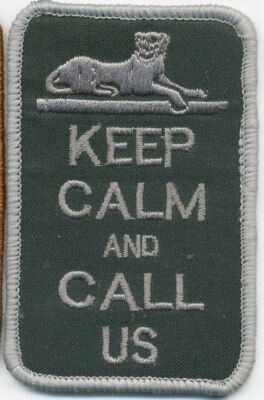 POLIZEI / RAID KEEP CALM AND CALL US GRAU AUF SCHWARZ LOKALE HERSTELLUNG AFGHANISTAN