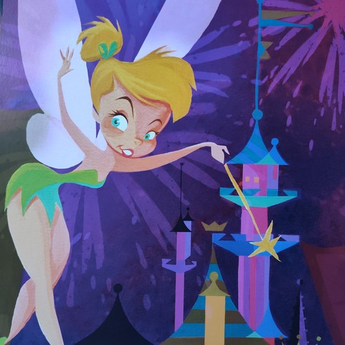 DISNEYLAND GALLERY PARK WALT DISNEY TINKERBELL FAIRIES COLOR ART PRINT - Picture 4 of 6