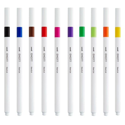 Uni Emott Fein Liner Zeichnung & Schreiben Stift Set Von 10 Verschiedene Farben
