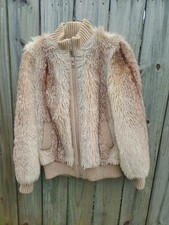 Lilli Ann San Francisco Vintage Faux Fur Bomber Jacket Woman's Pennylane L 70s