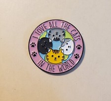 Love All the Cats Magnetic Needle Minder Cross Stitch Embroidery  Cover Holder